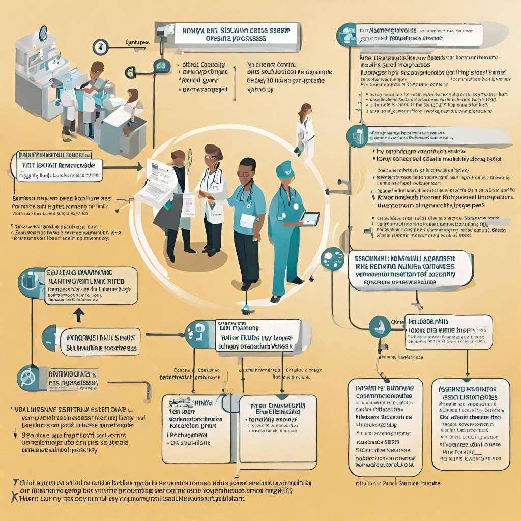 Visual summary of hospital billing process steps