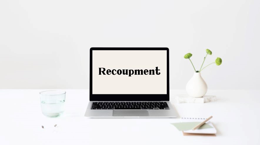 recoupment showing on laptop screen