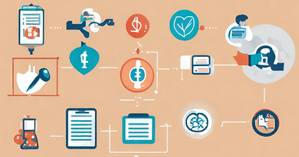 Collage of Medical Bills, Insurance Cards, and Providers