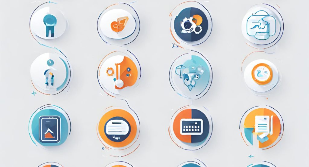 Quality Metrics, Risk-Sharing, Bundled Payments in Value-Based Billing" "Icons representing key components of value-based medical billing, including quality metrics, risk-sharing, and bundled payments."