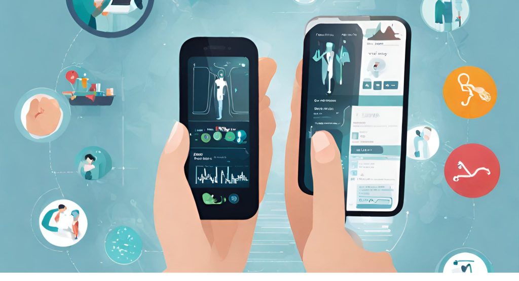 "Individuals using digital health tools like fitness apps, wearable devices, and telehealth services, promoting the integration of technology for healthcare."