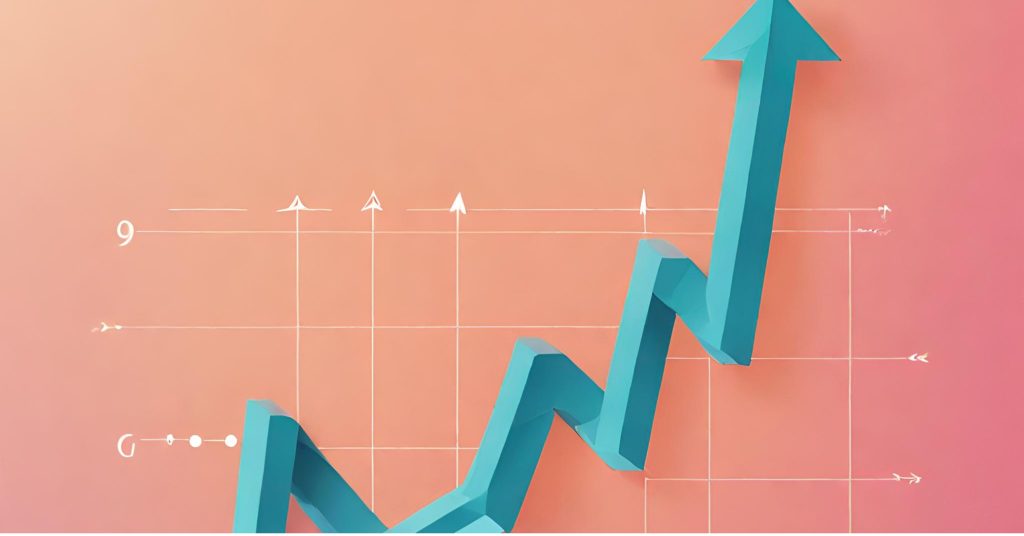 "Scalability Graph with Flexibility Arrows: Illustration depicting upward trajectory and adaptability." "Graph illustrating scalability with an upward trajectory and arrows indicating flexibility for adaptation."
