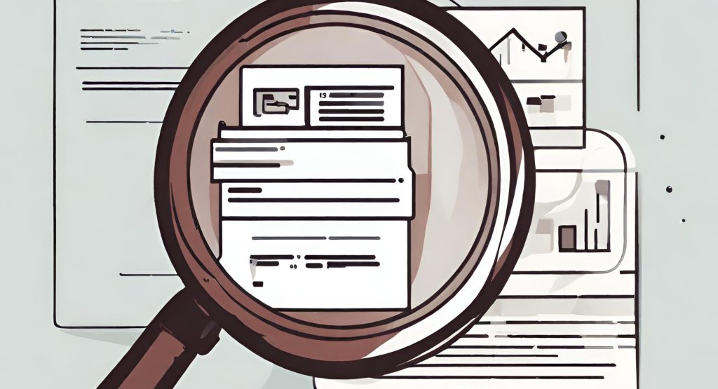 "Fraud Detection in Focus: Magnifying Glass Over Data Inspection." "Close-up of a magnifying glass focused on data, symbolizing the scrutiny involved in fraud detection."