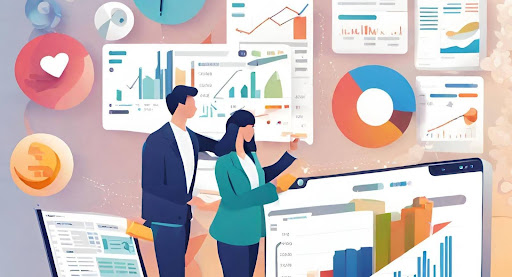 ("Optimized Medical Billing Software Interface with Revenue Charts.") ("Screenshot of user-friendly medical billing software with charts and graphs for revenue growth.")