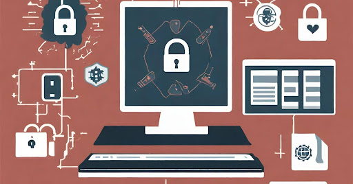 ("Electronic Billing Security Concerns") ("Image of computer screens, locks, or cybersecurity symbols, representing data breaches or hacking in cases of electronic medical billing fraud.")