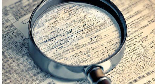 ("Detail Matters: Examining Medical Codes with a Magnifying Glass") ("Magnifying glass focusing on medical codes, emphasizing attention to detail and accuracy.")
