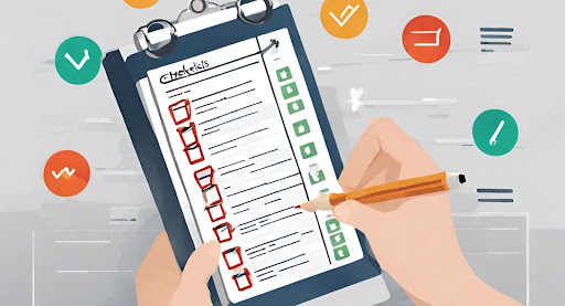 ("Ensuring Compliance: Checklist with Regulatory Standards.") ("Image of a compliance checklist with regulatory standards as checkboxes, symbolizing adherence to guidelines.")
