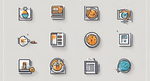 (Advantages of Coding Guidelines in Medical Billing") ("A set of icons representing the advantages of coding guidelines in medical billing, including accuracy, compliance, efficiency, and cost-effectiveness.")