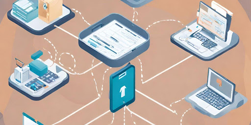 ("Visual representation of the step-by-step workflow for integrating patient data into the Electronic Health Records (EHR) system.")