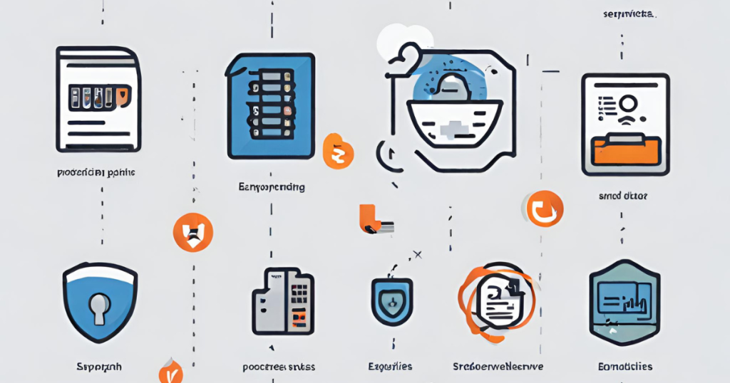 (Learn about the crucial data security measures in medical coding, ensuring the protection of sensitive patient information) (Graphics representing data security measures in medical coding, including encryption and secure servers. Emphasizes protection of patient information)