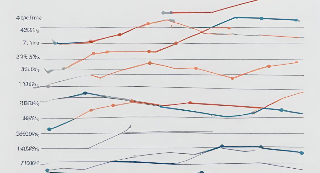 ("Line graph comparing denial rates across different facilities or departments within the organization.")