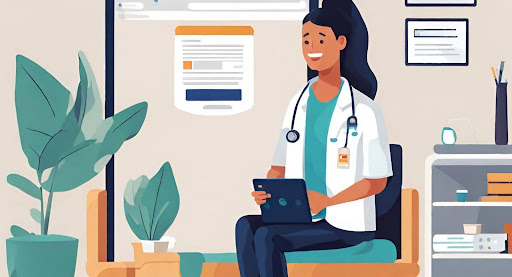 ("Patient making a payment on their smartphone using a patient payment portal, highlighting convenience.")