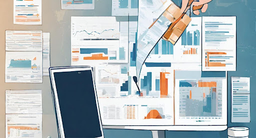 ("Person analyzing healthcare data on computer screen.")
