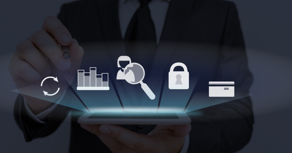 An icon or graphic depicting the verification of credentials, such as a magnifying glass examining a diploma or license certificate