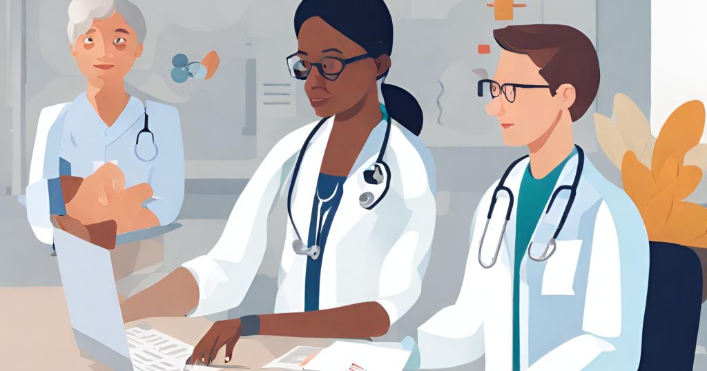 "Empowering Patients in Integrative Medicine Decision-Making" "Image of a patient actively engaged in healthcare decision-making, working collaboratively with healthcare providers to choose treatment options aligned with their preferences and values."