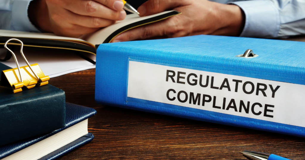 Compliance: Upholding Regulatory Standards Compliance officer reviewing policies and procedures, ensuring adherence to regulatory requirements."