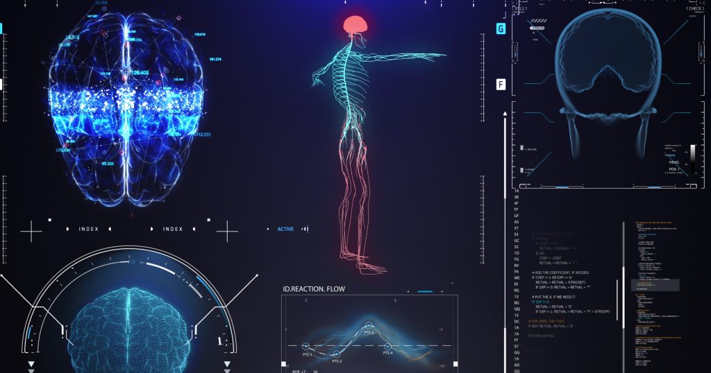 "Digital dashboard displaying real-time data exchange between devices and systems."