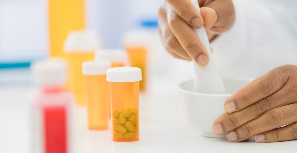 "Pharmacist counseling a patient on medication usage"
