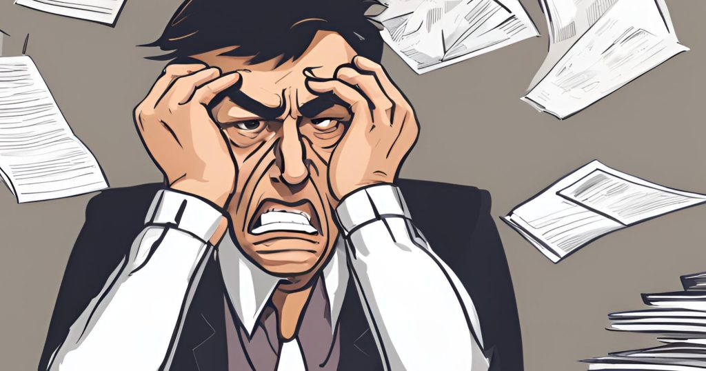 "Frustrated healthcare providers dealing with reimbursement." "A group of doctors or healthcare providers looking frustrated while reviewing reimbursement documents or interacting with billing software."