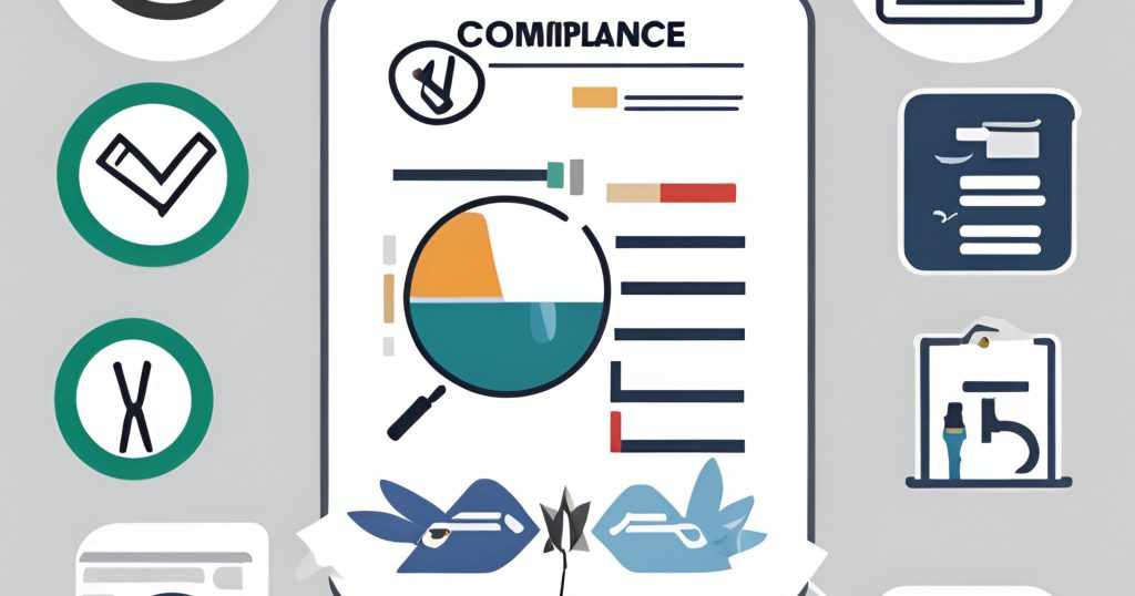 "Checkmarks symbolizing compliance with regulations and standards."